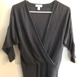 Gray V- Neck Sweater